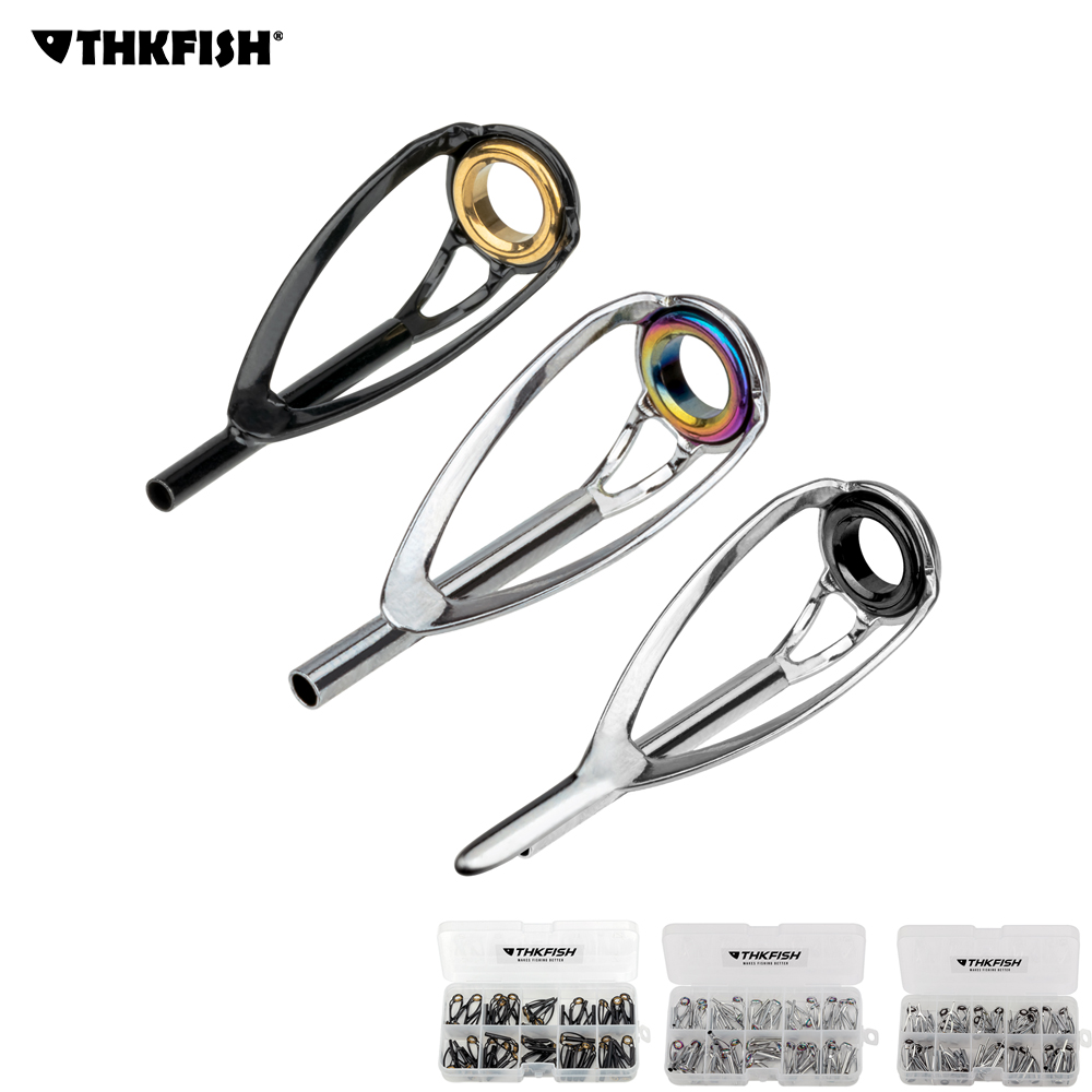 Fishing Rod Guide Replacement - THKFISH 50 sztuk wędki topy zestaw